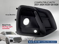 2021-2024 Audi Q5 Cerclage de Feu Antibrouillard avec Bord Noir Brillant Côté Passager AU1039161