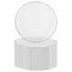 24 Pi&egrave;ces De Sous-assiettes Rondes Transparentes Avec Bord Perl&eacute;, 13 Pouces En Plastique Acrylique Pl