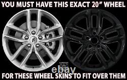 4 Fits Dodge Durango Gt R/t 2021-2023 Black 20 Roues Skins Hub Casquettes Rim Couvertures