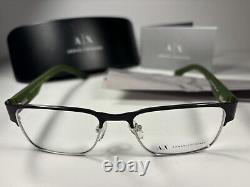4 NOUVEAUX Lunettes Armani Exchange 1012 6045 Cadres Noir Vert Argent 51/17/140