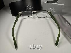 4 NOUVEAUX Lunettes Armani Exchange 1012 6045 Cadres Noir Vert Argent 51/17/140