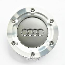 4 Pièces 146mm Pour Audi Argent Roue Centre Caps Hubcaps Rim Caps 8n0601165a Emblem
