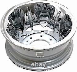 4 Silverado 3500 17 2011-2024 Simulateurs de roue double Dually Dual Rim Liners en acier inoxydable