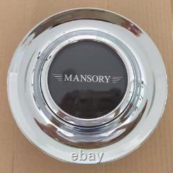 4 pièces Mansory XL Premium capuchons flottants noirs et argent emblème de jante forgée 182 mm 7,2 po
