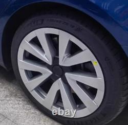 4 pièces Pour Tesla Model 3 Bouchons de roue de voiture 18 pouces Enjoliveurs Cache-jantes Couvre Argent NOUVEAU