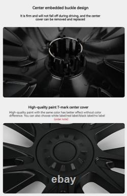 4 pièces pour les enjoliveurs de roues Tesla Model 3 18 pouces Caps de jante intégrales argentées