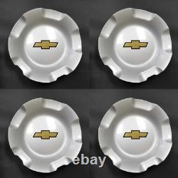 4x Bouchon de centre de roue de voiture Emblème Badge Argent pour Chevy 07-13 #9597686