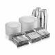 600 Piece Silver Dinnerware Set -100 Silver Rim 10 Pouces Plaques En Plastique 100 Si