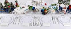 700PCS Assiette en Plastique Argentée Ensemble d'Assiettes Argentées 100 Invités Jetables