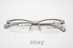 Alain Mikli 2703 Lunettes à demi-cerclage multicolores argentées neuves