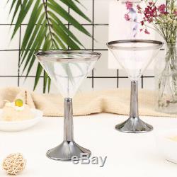 Argent Clair Jante 5 Oz Verres En Plastique En Verre À Cocktail Martini