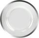Assiette De Charge &eacute;l&eacute;gante Jetable Transparente De 13 Pouces Avec Bord Argent&eacute; 40 Pi&egrave;ces