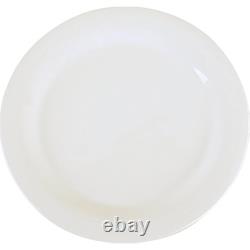 Assiette en plastique réutilisable Sierrus avec bord pour buffets, restaurants et
