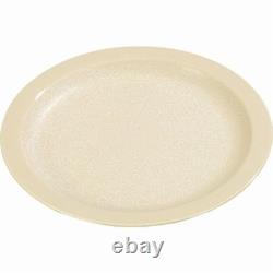 Assiette en plastique réutilisable avec bord étroit pour la maison et le restaurant