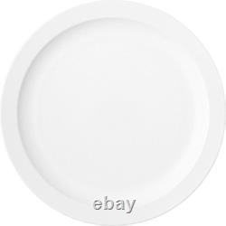 Assiette en plastique réutilisable avec bord étroit pour la maison et le restaurant