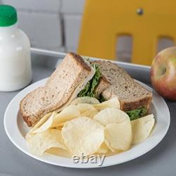 Assiette en plastique réutilisable avec bord étroit pour la maison et le restaurant