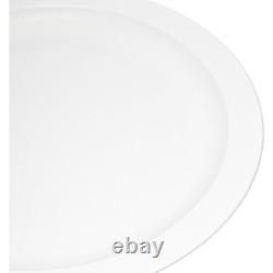 Assiette en plastique réutilisable avec bord étroit pour la maison et le restaurant