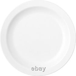 Assiette en plastique réutilisable avec rebord étroit pour la maison et le restaurant