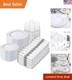 Assiette Jetable Avec Bord Argenté 700 Pièces Ensemble Complet Pour Mariages Et événements