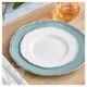 Assiette Ronde En Plastique Blanche Avec Bord Vintage Argent&eacute; Visions Heirloom 7 1/2 Pouces