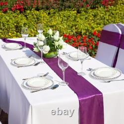 Assiettes de Charge Durables Transparentes avec Bord Perlé 8 Pièces pour Mariages et Célébrations