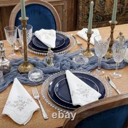 Assiettes en plastique jetables lourdes avec bord doré pour événements, fêtes, mariages, nouveauté