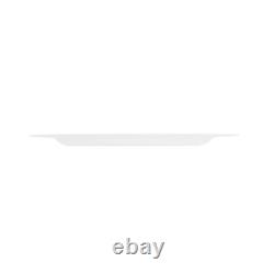 Assiettes jetables blanches Restaurantware de 10,5 x 10,5 pouces, 100 avec bord argenté
