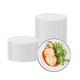 Assiettes Jetables Blanches Restaurantware De 7,5 X 7,5 Pouces, 100 Avec Bord Argenté P