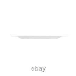 Assiettes jetables blanches Restaurantware de 7,5 x 7,5 pouces, 100 avec bord argenté P