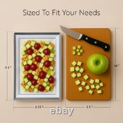 Assiettes jetables haut de gamme Moderna 9,5 x 6,3 pouces, 100 assiettes rectangulaires en plastique