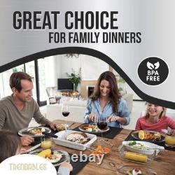 Assiettes jetables pour fournitures de fête assiettes en plastique avec bord argenté