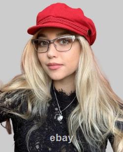 Authentiques nouvelles montures de lunettes pour femme Tom Ford TF 536420 argentées œil de chat 53 mm