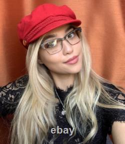 Authentiques nouvelles montures de lunettes pour femme Tom Ford TF 536420 argentées œil de chat 53 mm