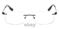 BMW BW5011 002 Monture de lunettes optiques en métal sans monture noir mat 56-17-150