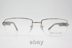 BULGARI 1027 Lunettes demi-cerclées argent et marron neuves