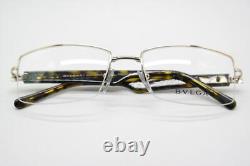 BULGARI 1027 Lunettes demi-cerclées argent et marron neuves