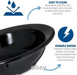 Bol à fruits en plastique Kingline Reble en mélamine rouge de 4,75 onces avec bordure