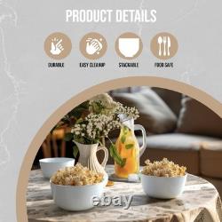 Bol en plastique jetables 24 oz ensemble de 50 avec bord argenté élégant