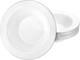 Bol En Plastique Rond Blanc Jetable De 14 Oz Avec Bord Argenté 110 Pièces