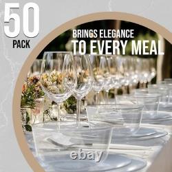 Bols en plastique jetables Trendables, lot de 50, 24 oz, transparents, modernes en plastique Bols en plastique jetables Trendables, lot de 50, 24 oz, transparents, modernes en plastique
