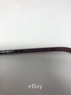 Burberry B1157 1003 Cadre Lunettes Italie Half Rim 52-17-135 Argent / Rouge Wz85