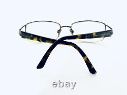 Bvlgari lunettes rectangulaires en métal argenté avec branches écaille de tortue Italie 2012B 53 17 130