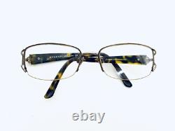 Bvlgari lunettes rectangulaires en métal argenté avec branches écaille de tortue Italie 2012B 53 17 130