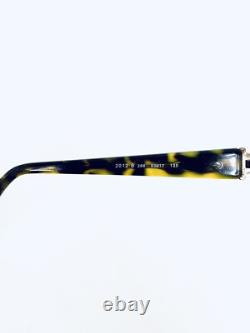 Bvlgari lunettes rectangulaires en métal argenté avec branches écaille de tortue Italie 2012B 53 17 130