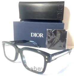 CHRISTIAN DIOR CD DiamondO S8I 1000 NOIR ARGENT-DORÉ LUNETTES AUTHENTIQUES 53-18