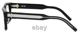 CHRISTIAN DIOR CD DiamondO S8I 1000 NOIR ARGENT-DORÉ LUNETTES AUTHENTIQUES 53-18
