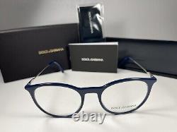 CINQ lunettes Dolce & Gabbana 5031 montures rondes bleues et argentées 51/19
