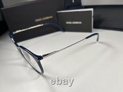 CINQ lunettes Dolce & Gabbana 5031 montures rondes bleues et argentées 51/19