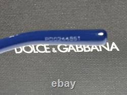CINQ lunettes Dolce & Gabbana 5031 montures rondes bleues et argentées 51/19