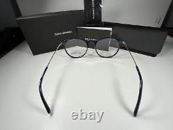 CINQ lunettes Dolce & Gabbana 5031 montures rondes bleues et argentées 51/19